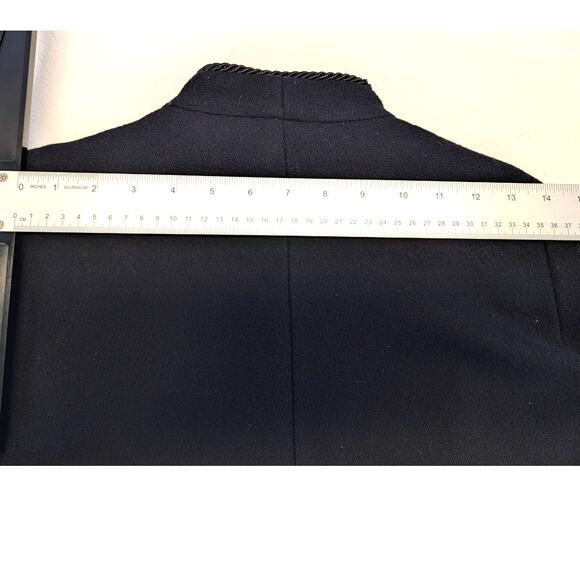 Vintage Jad Coat 14 Petite Black Wool Over Opera Dress Evening Formal Long USA - Picture 10 of 14